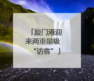 厦门港迎来两重量级“访客”